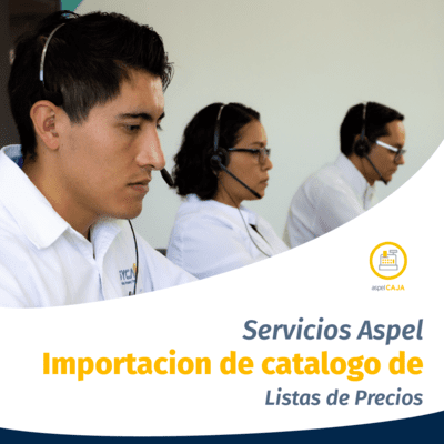 IMPORTACION DE CATALOGO DE LISTAS DE PRECIOS (POR TIENDA) ASPEL CAJA